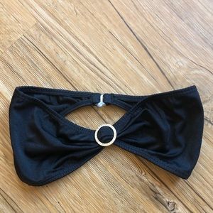 Black Rhinestone Bandeau Top